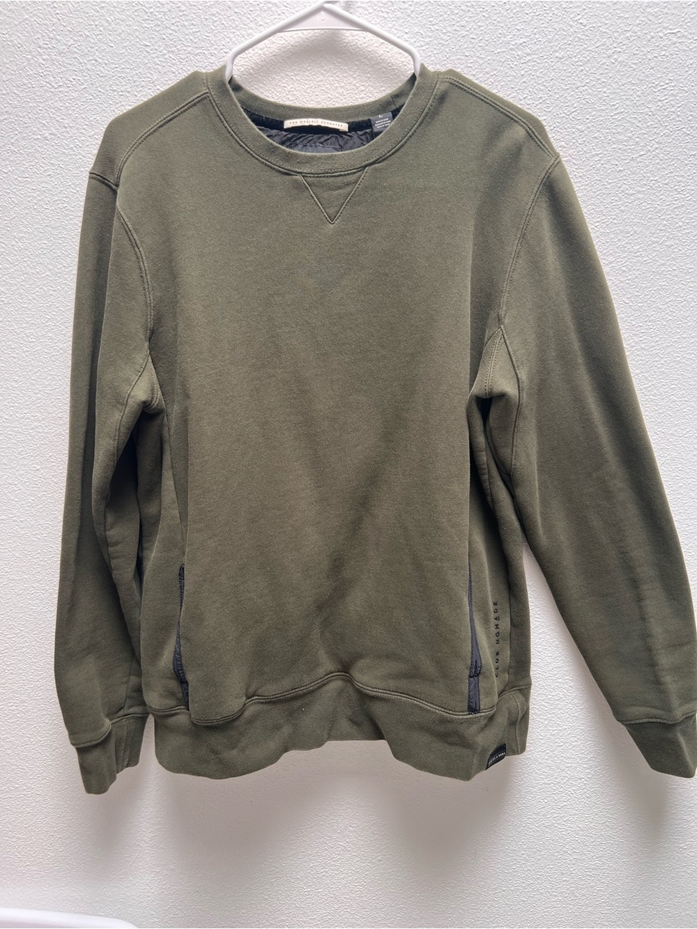 Scotch & Soda Club Nomade Men’s Olive Green Crew Neck Sweatshirt Size L